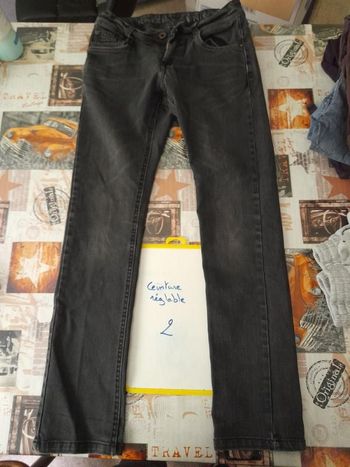 jeans noir reglable