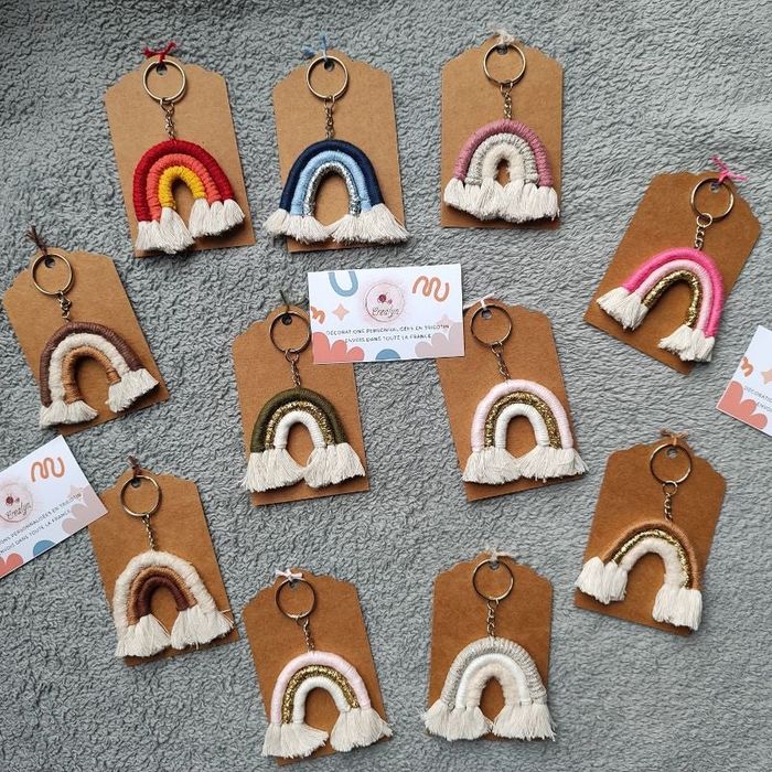 Porte clés arc-en-ciel