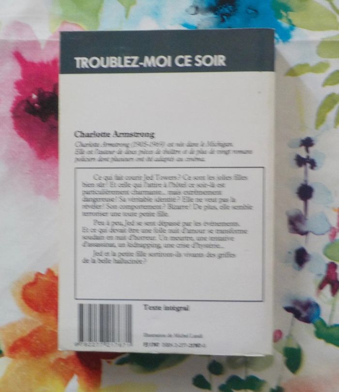 Troublez-moi ce soir de Charlotte Armstrong Ed. J'ai Lu Policier - photo numéro 2