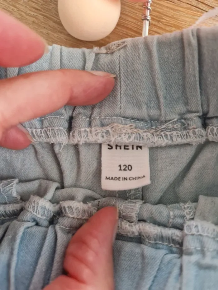 Short en jean Shein ceinture dentelle 6ans - photo numéro 5