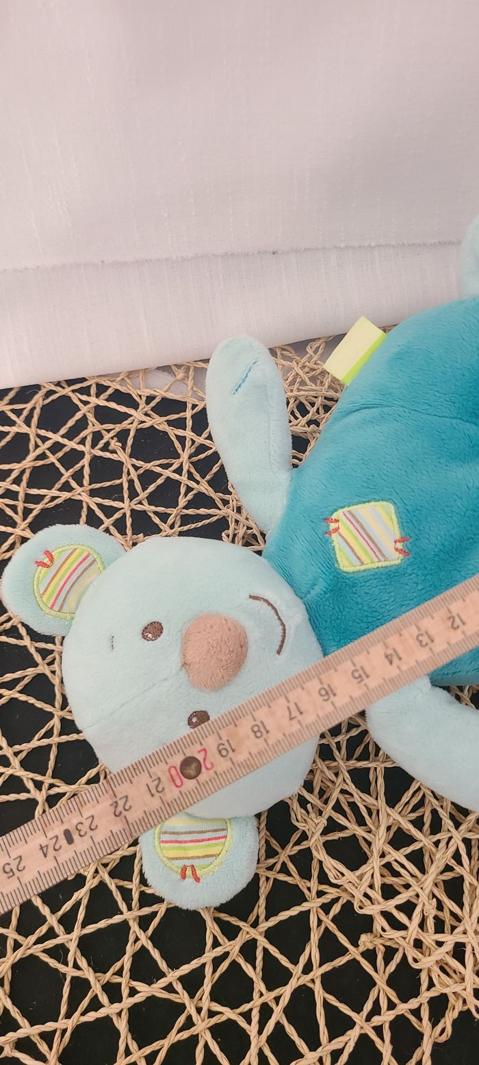 Peluche doudou Koala Panda ZEN bleu Systeme U - 24 cm - photo numéro 3