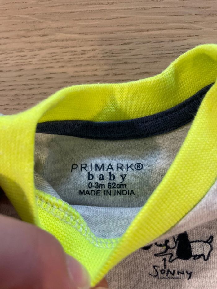 Sweat-shirt gris primark 0/3 mois - photo numéro 2