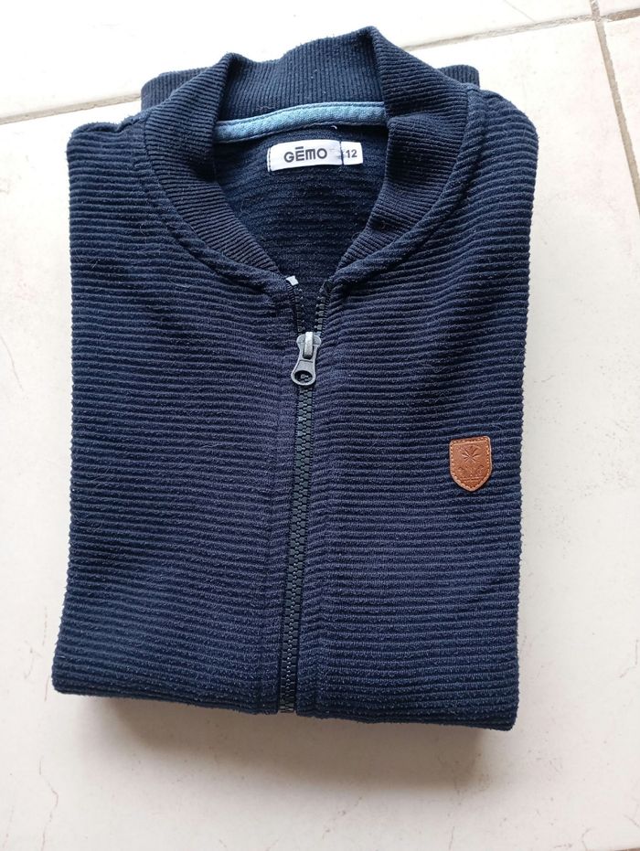 Gilet zippé garçon 12 ans Gémo comme neuf