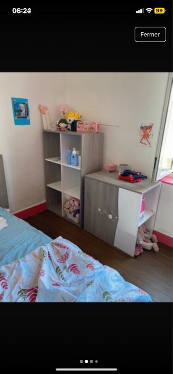 Chambre d’enfant lit + bureau + bibliothèque