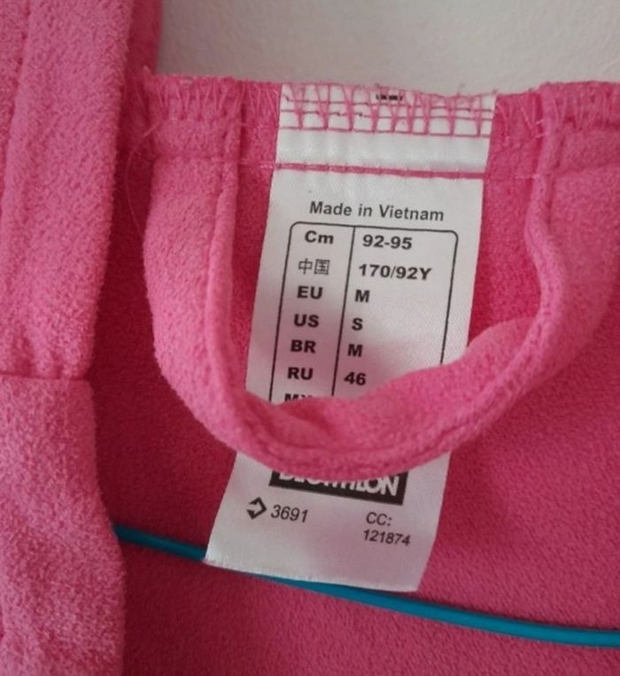 Peignoir de bain rose taille M - photo numéro 6