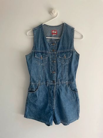 Combi-short en jean vintage Naf Naf