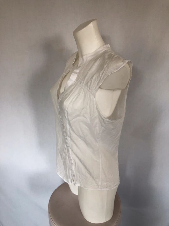 Blouse blanche boutonnage diagonal Kookai taille 40 très bon état - photo numéro 8