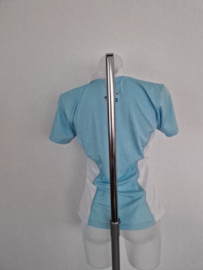 Polo d'équitation bleu, blanc Askara Compétition - photo numéro 4