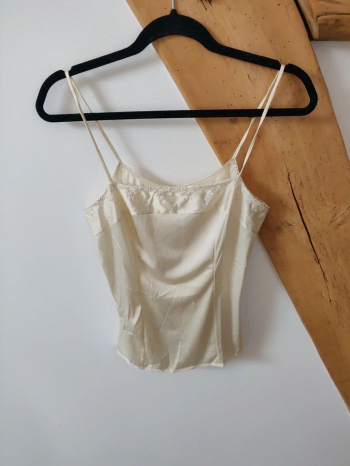 Débardeur Minouche vintage couleur crème