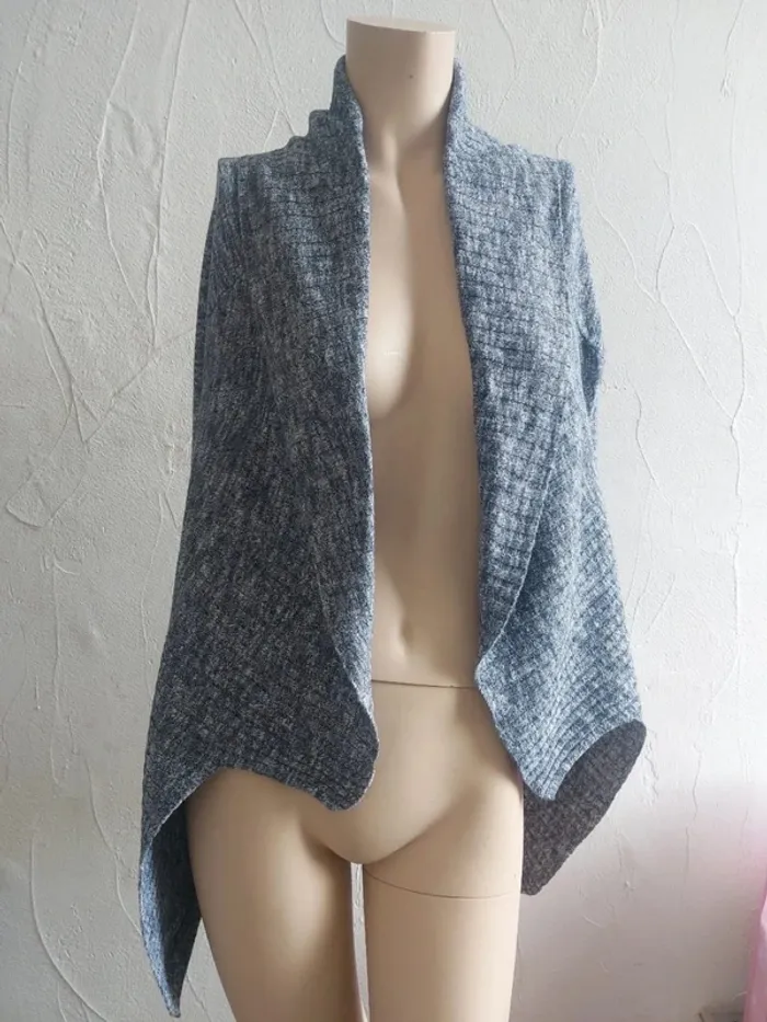 Gilet long gris Taille S