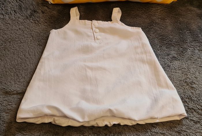 Robe blanche et rose fille taille 6 mois Tom et Kiddy - photo numéro 3