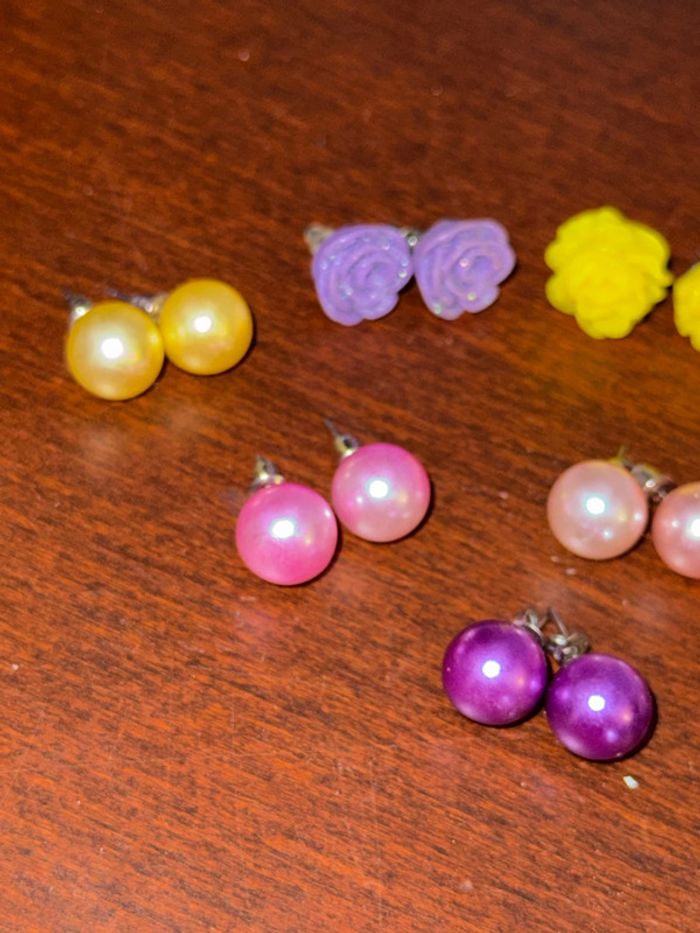 Lot de 8 paires de boucles d’oreilles neuves - photo numéro 5