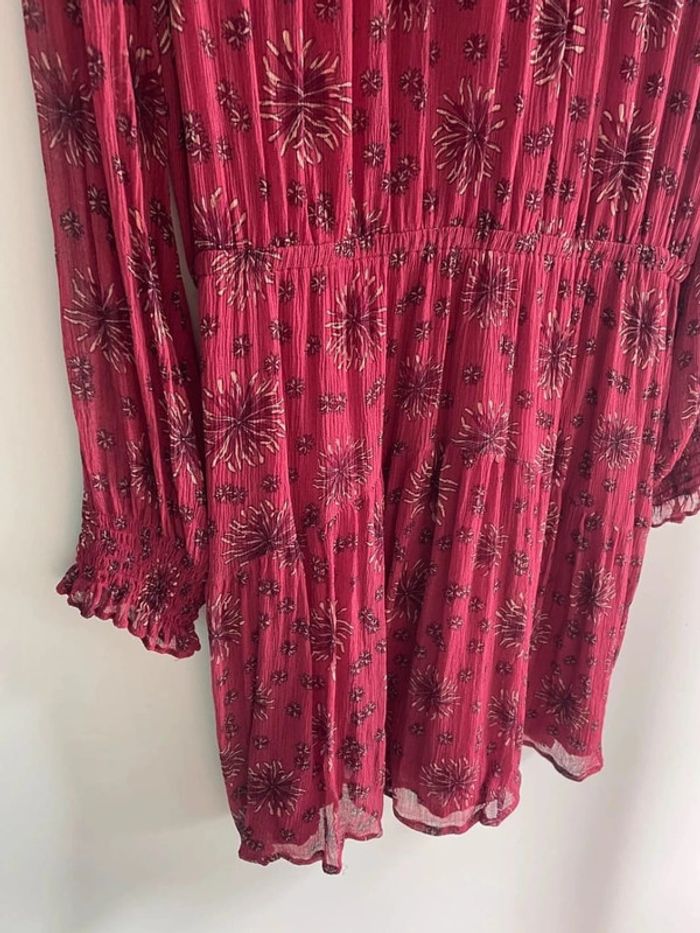 Robe bordeaux à fleurs Ba&sh - photo numéro 4