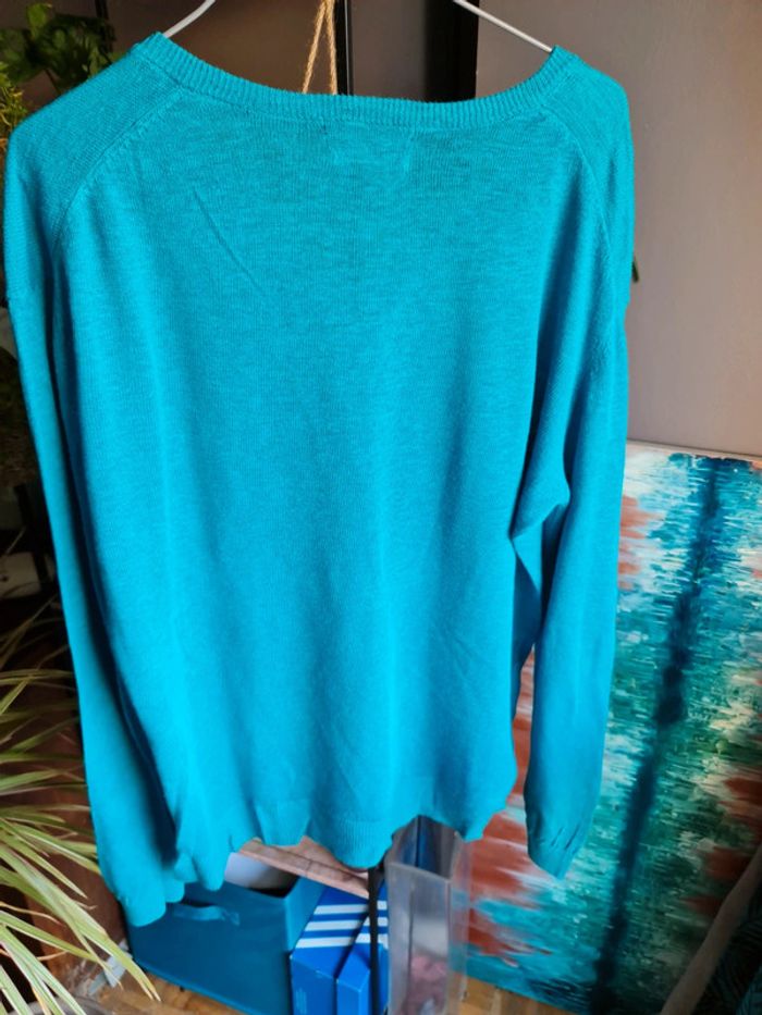 Pull col V en lin Mango - photo numéro 2