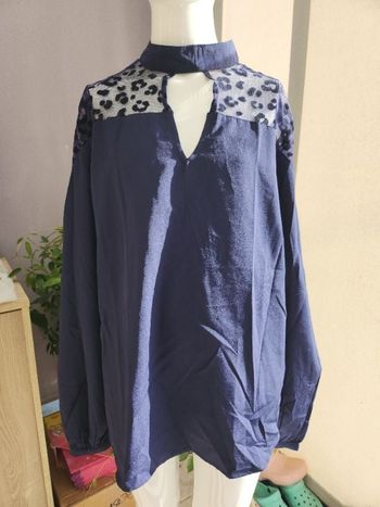 Blouse manches longues bleu marine taille 40 - Women Only
