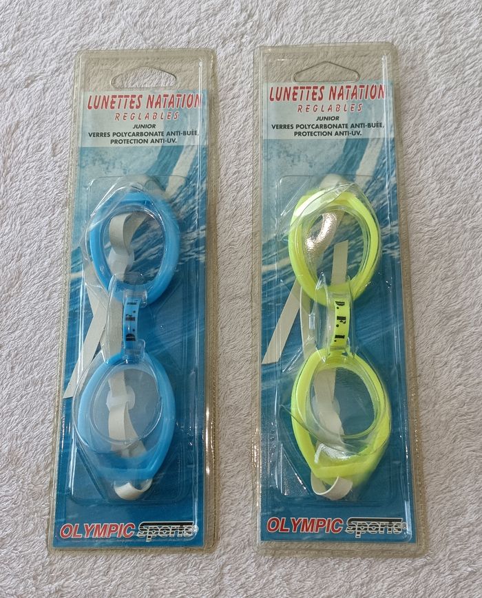 2 paires de lunettes de natation pour enfant de protection anti-uv