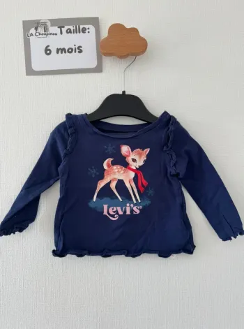 Tee shirt manches longues - taille 6 mois 🌸