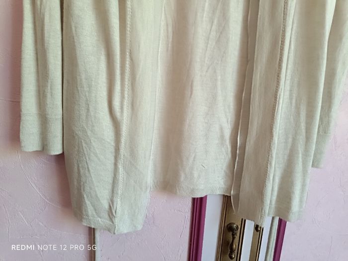 Gilet écru long Zara T.M (38) - photo numéro 4