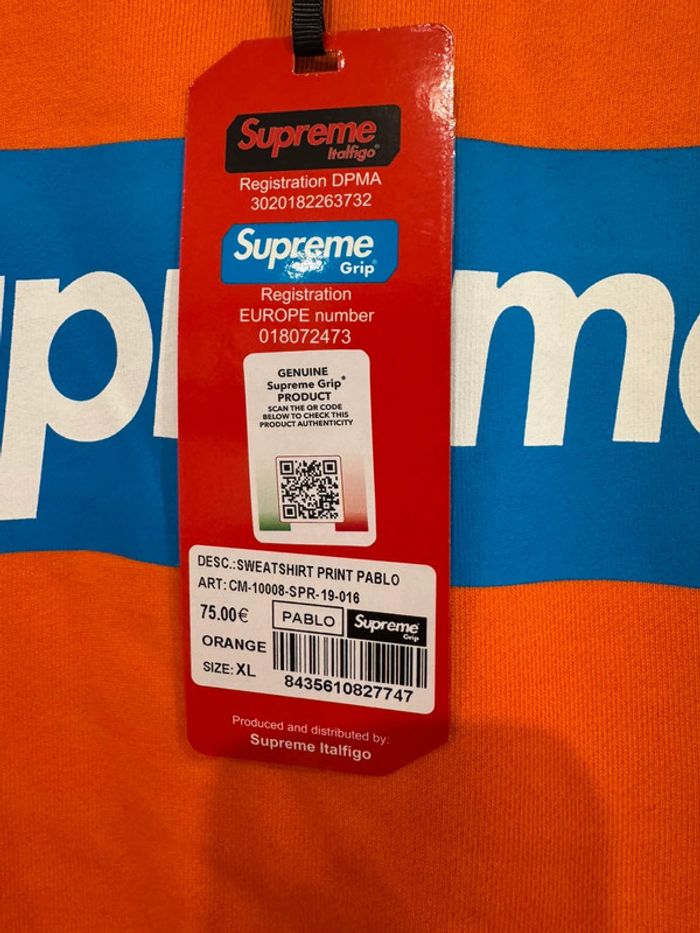 Pull / Sweat orange Supreme Taille XL - photo numéro 5