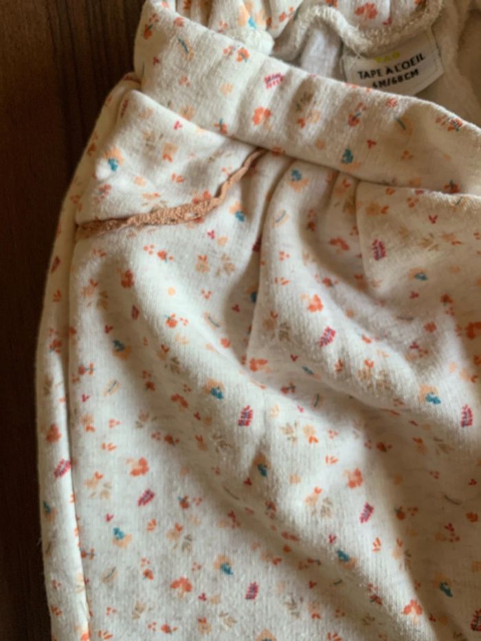 Pantalon jogging 6 mois fleurs - photo numéro 3