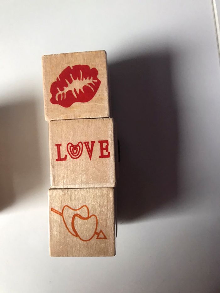 Lot de 3 tampons amour