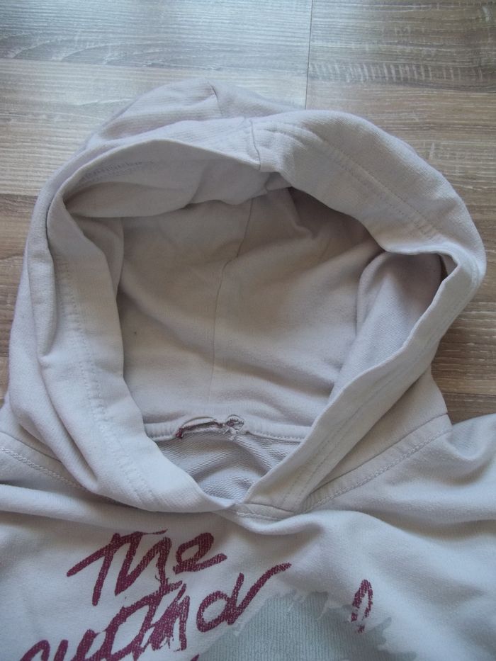 Sweat à capuche Bilook blanc écritures - photo numéro 4