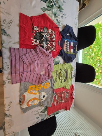 Lot t-shirts manches longues et courtes