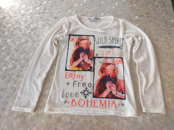 Sweat pour fille 6 ans blanc. - photo numéro 5