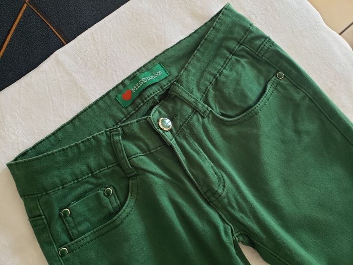 Jean droit vert Miss Bonbon - photo numéro 2