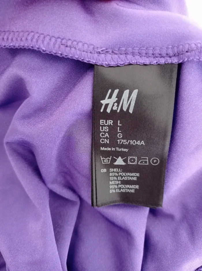 Magnifique nuisette sexy violette sexy avec dentelle noire avec noeuds neuve avec étiquette T.L H&M - photo numéro 5