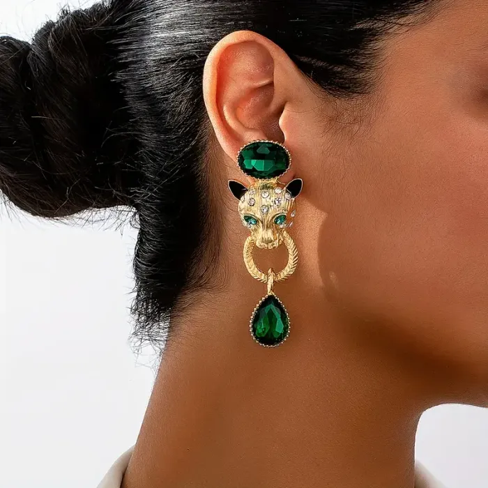 Boucles d oreilles leopard