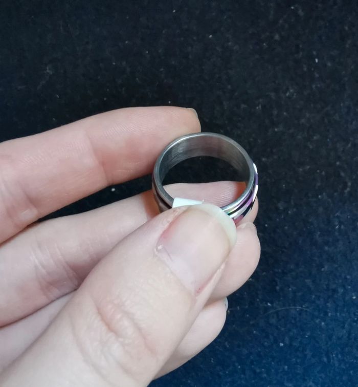 Bague en métal multicolore - photo numéro 3