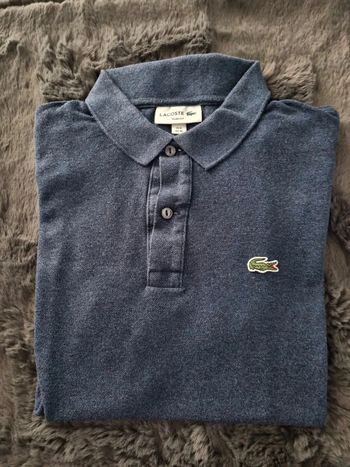 Polo Lacoste bleu gris – Taille M Homme