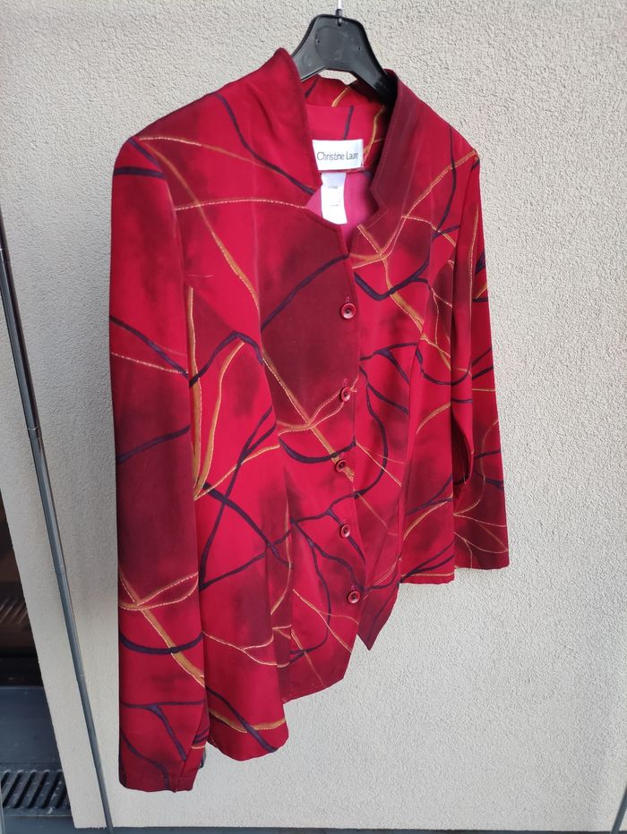 Chemisier rouge Christine Laure - photo numéro 3
