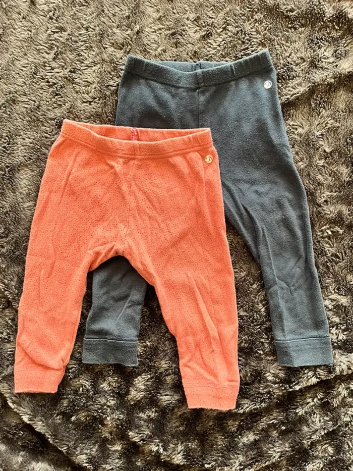 Lot de 2 leggings petit bateau 12 mois