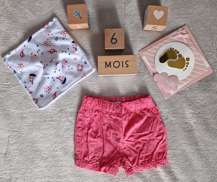 Short rose léger Obaibi 6M (neuf)