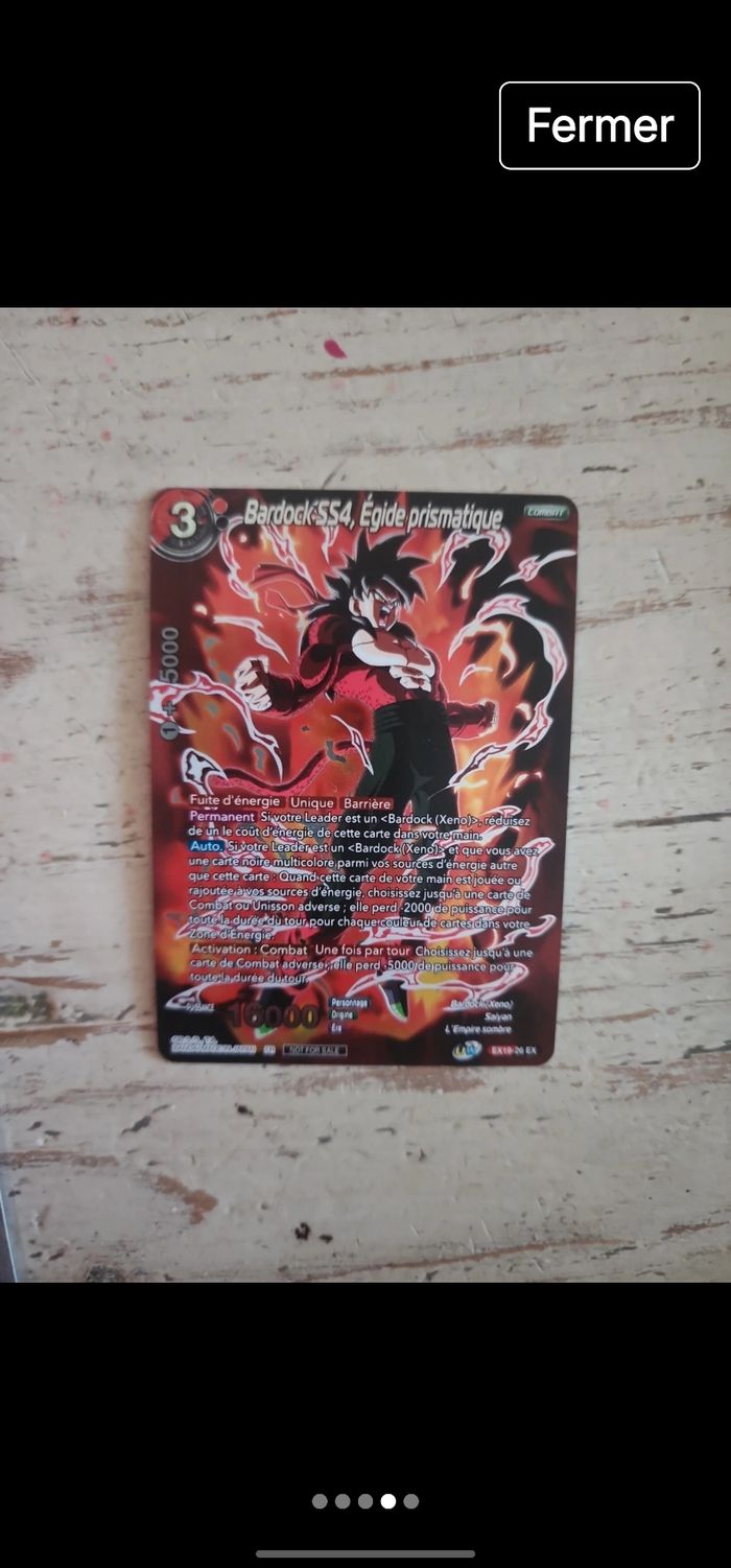 Carte dragon ball card game fr