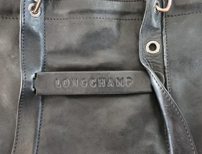 sac a main longchamp 3D édition limitée en cuir de veau noir,porté main épaule bandoulière - photo numéro 3