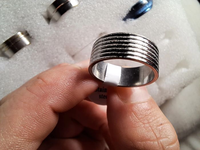 Bague acier inoxydable Granuleuse