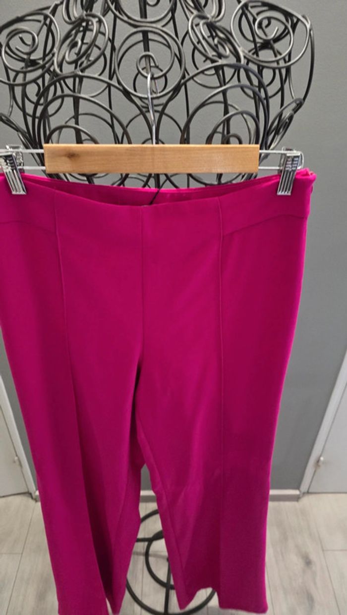 Pantalon large Zara rose fuschia - photo numéro 7