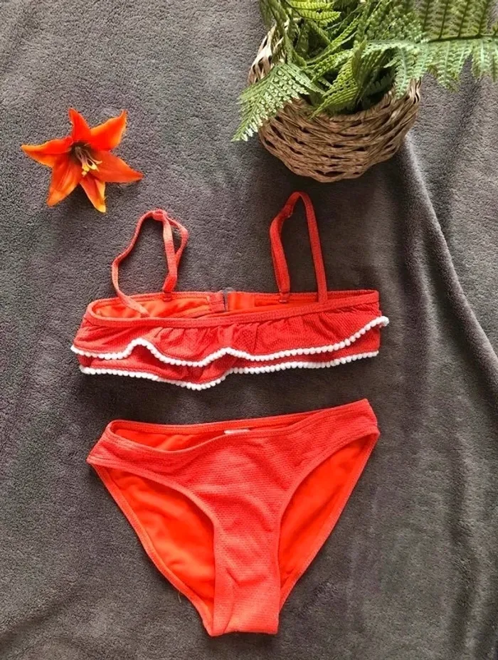 Maillots de bain orange 2 pièces