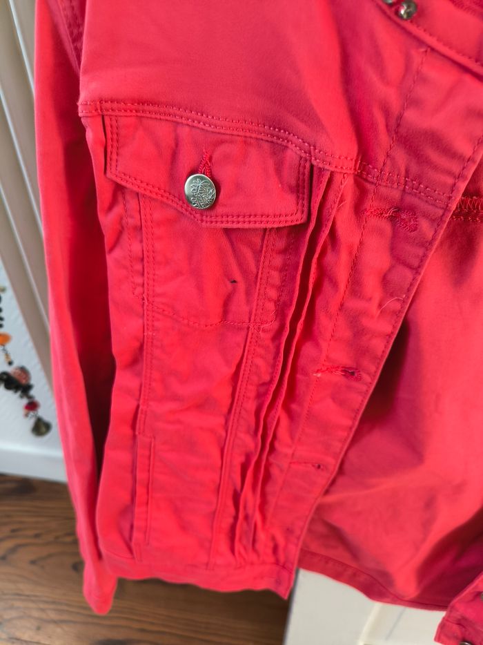 Blouson orange 8avec petits strass - photo numéro 3