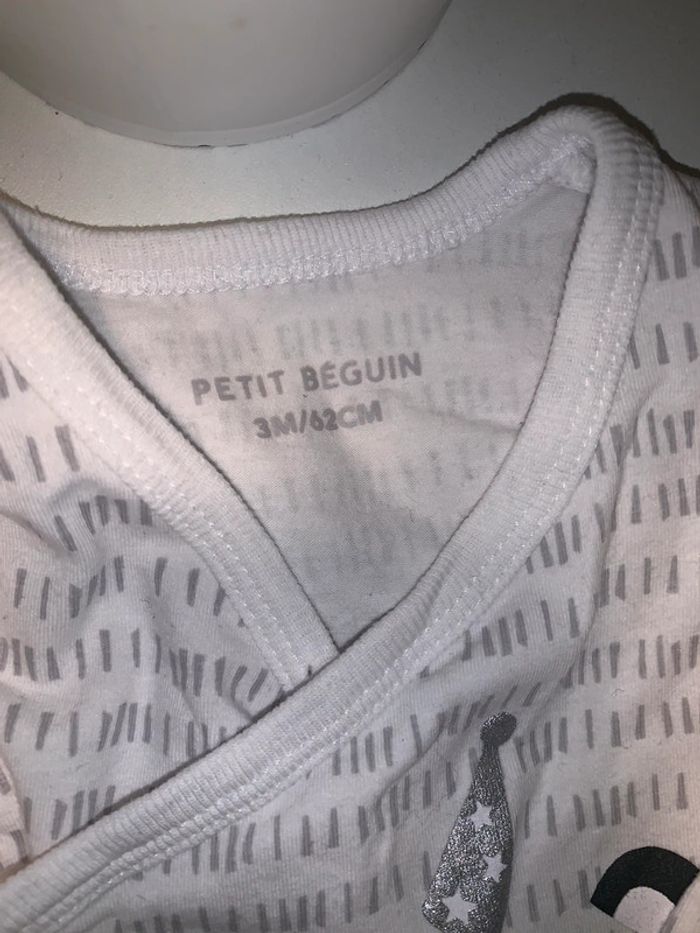 Bodies garçon lot de deux 3 mois petit beguin - photo numéro 5