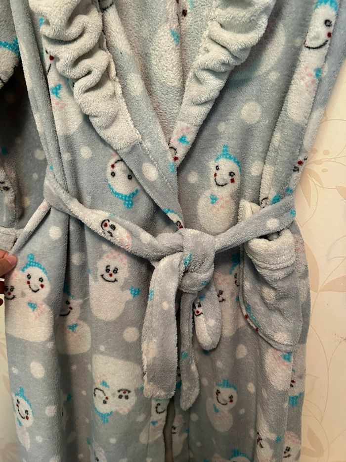 Peignoir gris cocooning taille unique - photo numéro 4