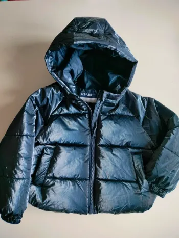 Doudoune bleu métallisé Kiabi 3ans