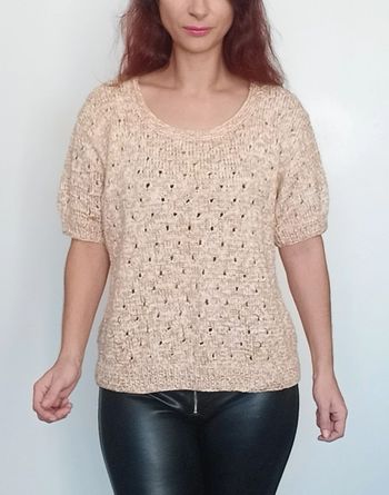 Pull crochet vintage qualité supérieur
