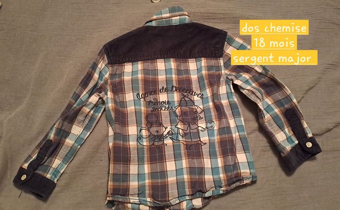 Chemise à carreaux 18 mois sergent major Comme neuve - photo numéro 2