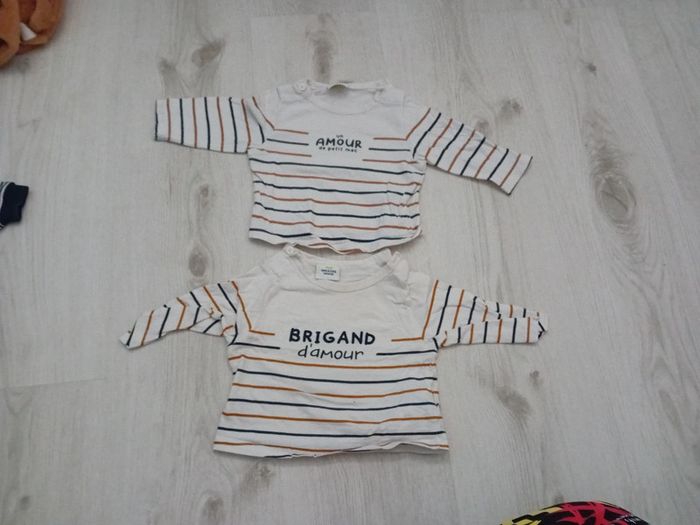 Lot de 2 tee-shirt manche longue 3 mois