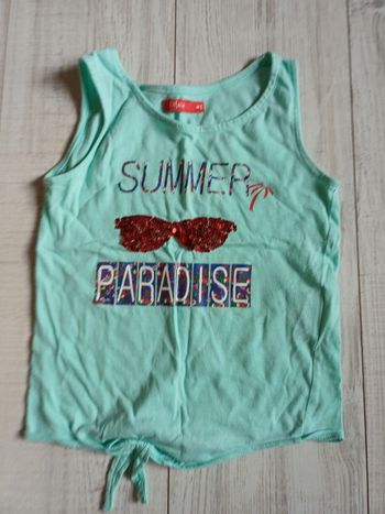 T shirt sequins 8 ans
