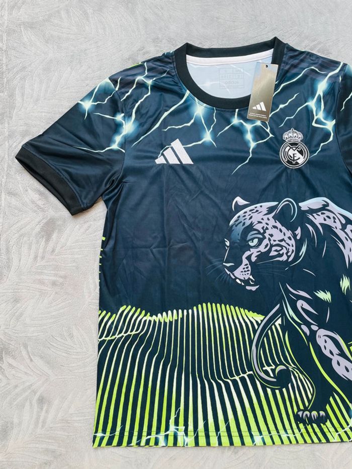 Maillot concept foot Réal Madrid noir panthère taille S - photo numéro 2